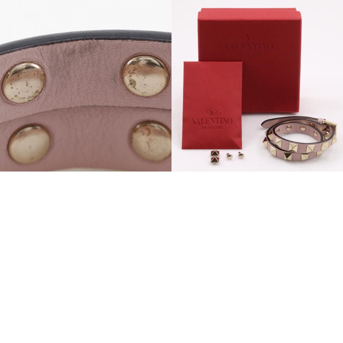 VALENTINO】ヴァレンティノ ロックスタッズ レザー×金メッキ