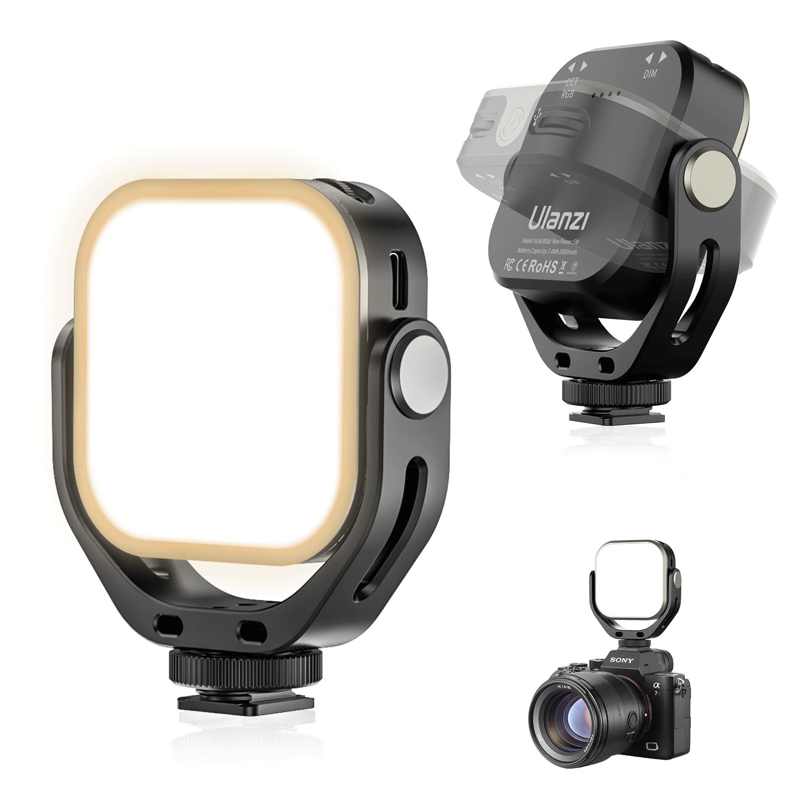 Ulanzi 40W PRO COB撮影用ライト LEDビデオライト 2500K-6500K 無段階