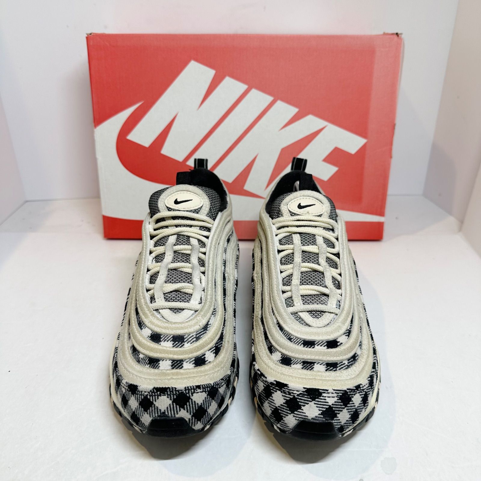 NIKE☆Airmax97/エアマックス97☆チェック☆クリーム☆箱付☆25.5