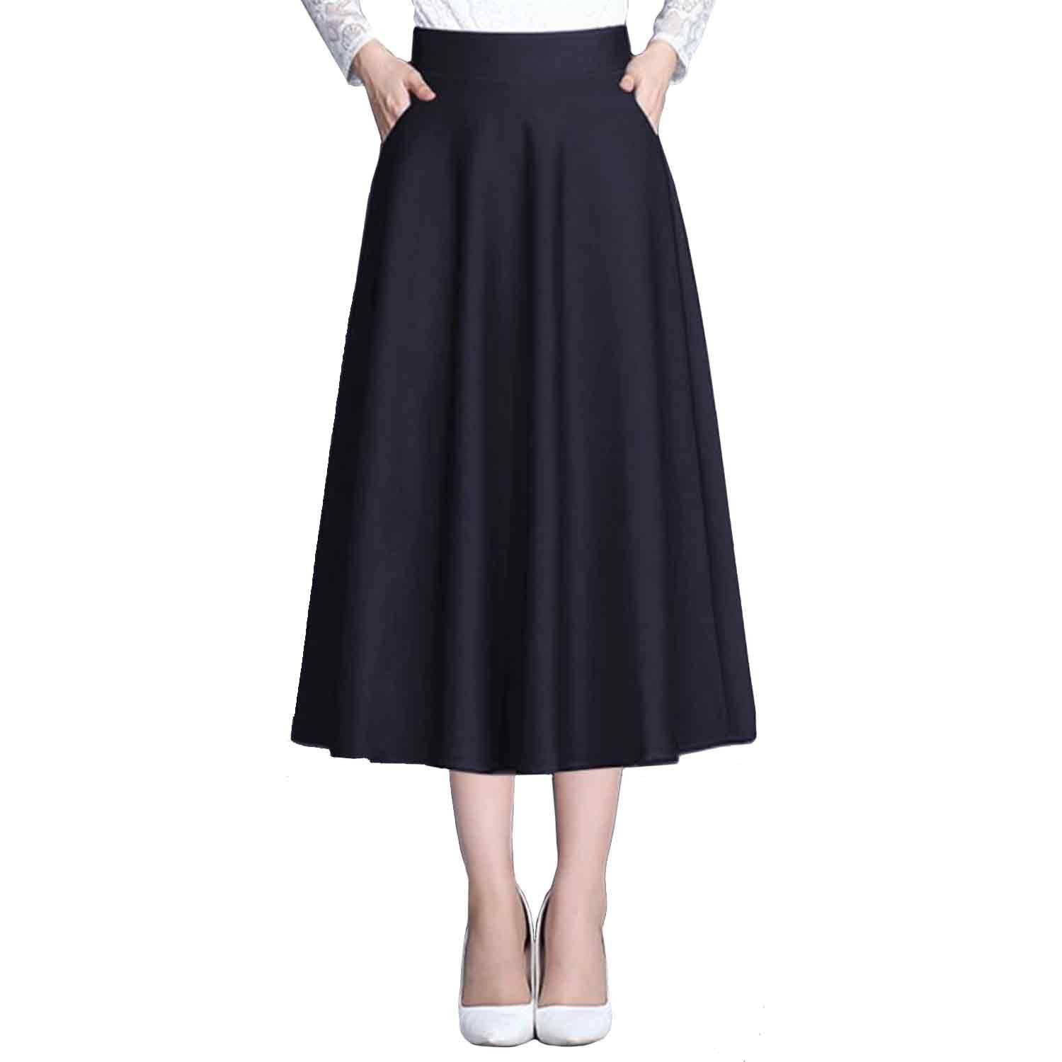 在庫処分】[panda store] フレアスカート ひざ丈 ロング スカート