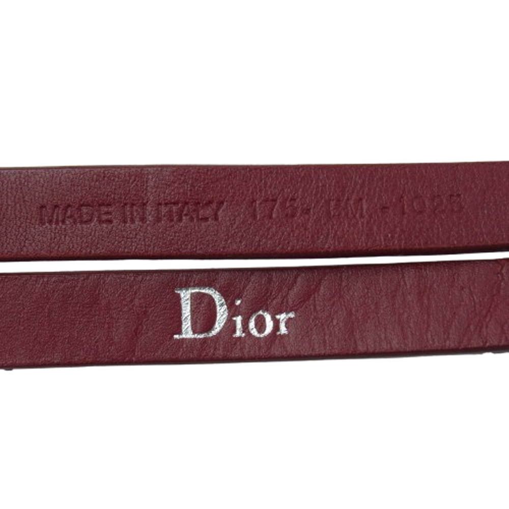  DIOR HOMME ディオールオム 06 SS 175-BM-1025 エディ期 レザー ナロー サスペンダー レッド系 その他 アクセサリー