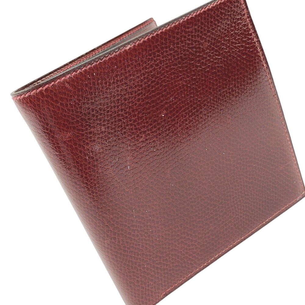 SALE 中古ヴィンテージ エルメス 2つ折り 財布 リセ レッド
