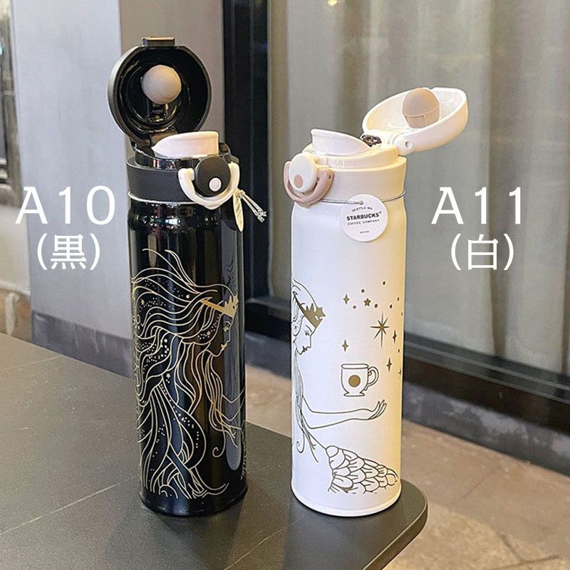 【NEW入荷!】スターバックス starbucks 水筒 魔法瓶 保冷保温 魔法瓶直飲み ステンレスボトル クラシック ブラック ピンク ホワイト 水筒 500ml 男女兼用 軽量構造 xh