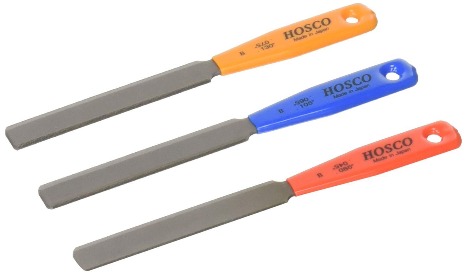 EB用3本組 HOSCO Luthiers Tools ナット溝切りヤスリ 3本組 ベースギター用 TL-NF3B