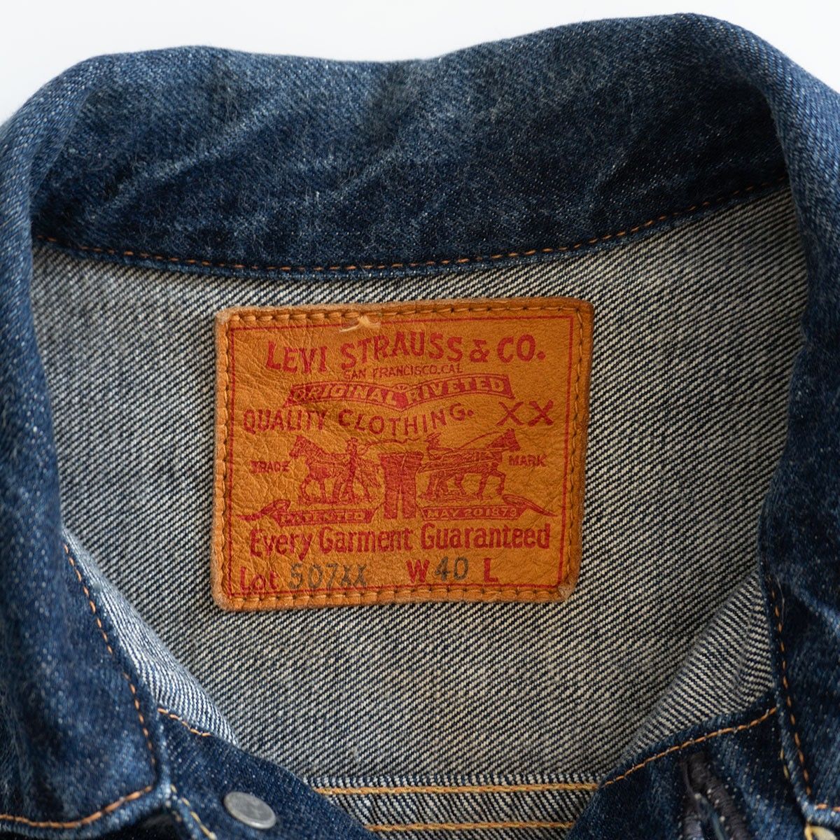 BIGE ‼︎LEVIS2ndLVC日本製デニムジャケット40 Levi's - 濃紺 LEVIS2nd J02日本製デニムジャケット40リーバイス