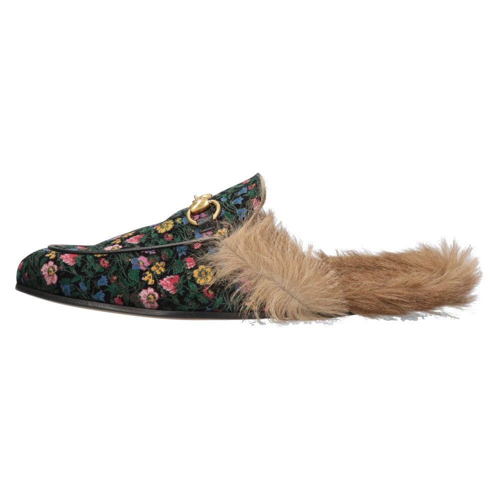 GUCCI (グッチ) プリンスタウン ホースビット 花柄 ベロア