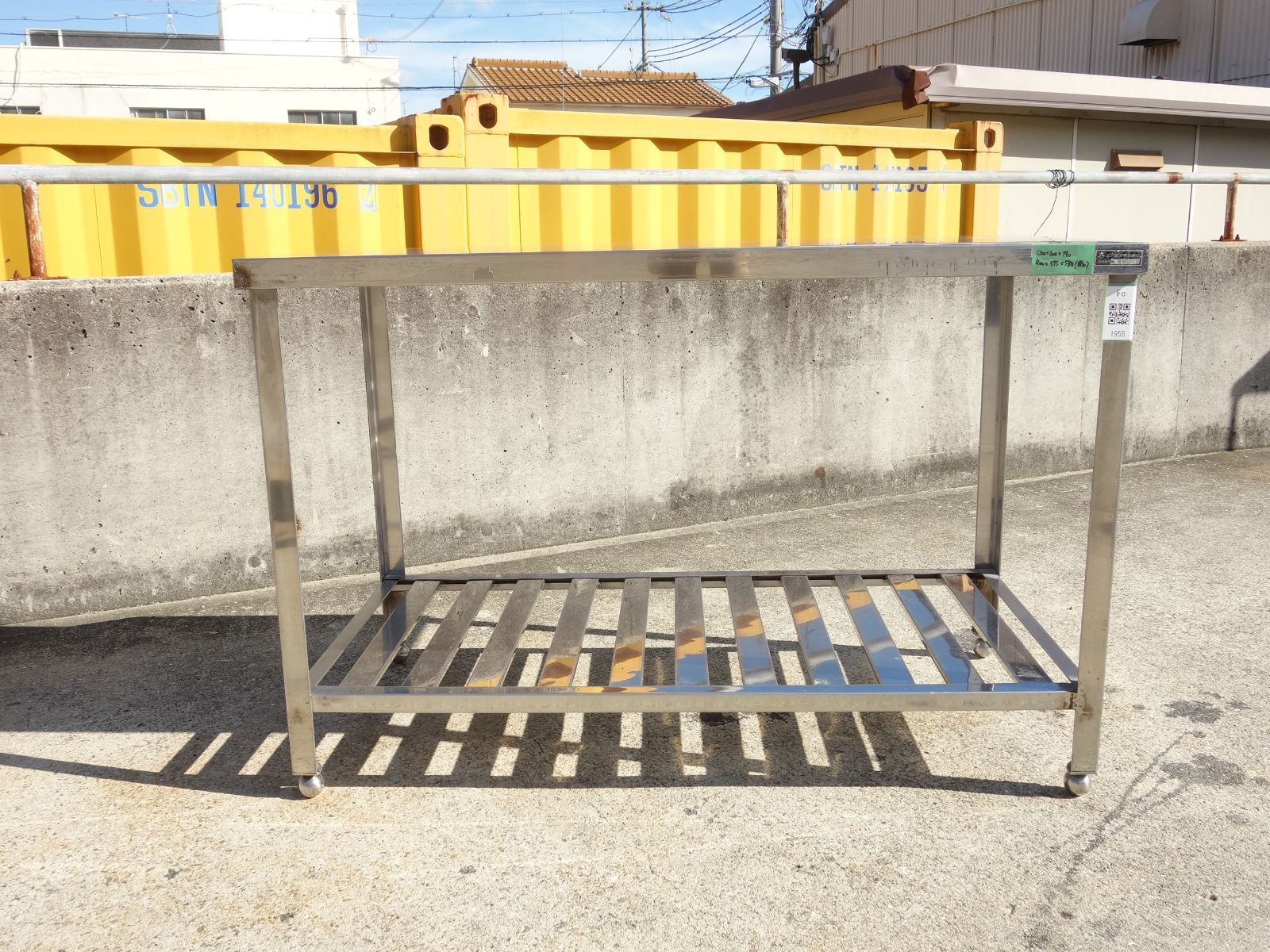 K 北沢産業 業務用 厨房 作業台 棚 ステンレス 幅1200×奥行600×高さ790 Fe1955