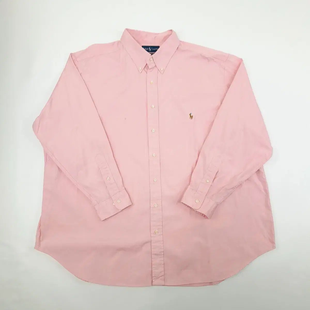 （ CS864 ） 2XL ー 3XL ポロ Ralph Lauren(ラルフローレン) ピンク 長袖 シャツ