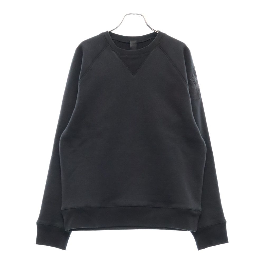 CHROME HEARTS (クロムハーツ) GRP Y NOT Raglan Crewneck Sweatshirt ワイノット クロスパッチ 付きラグランクルーネックスウェットトレーナー ブラック - メルカリ