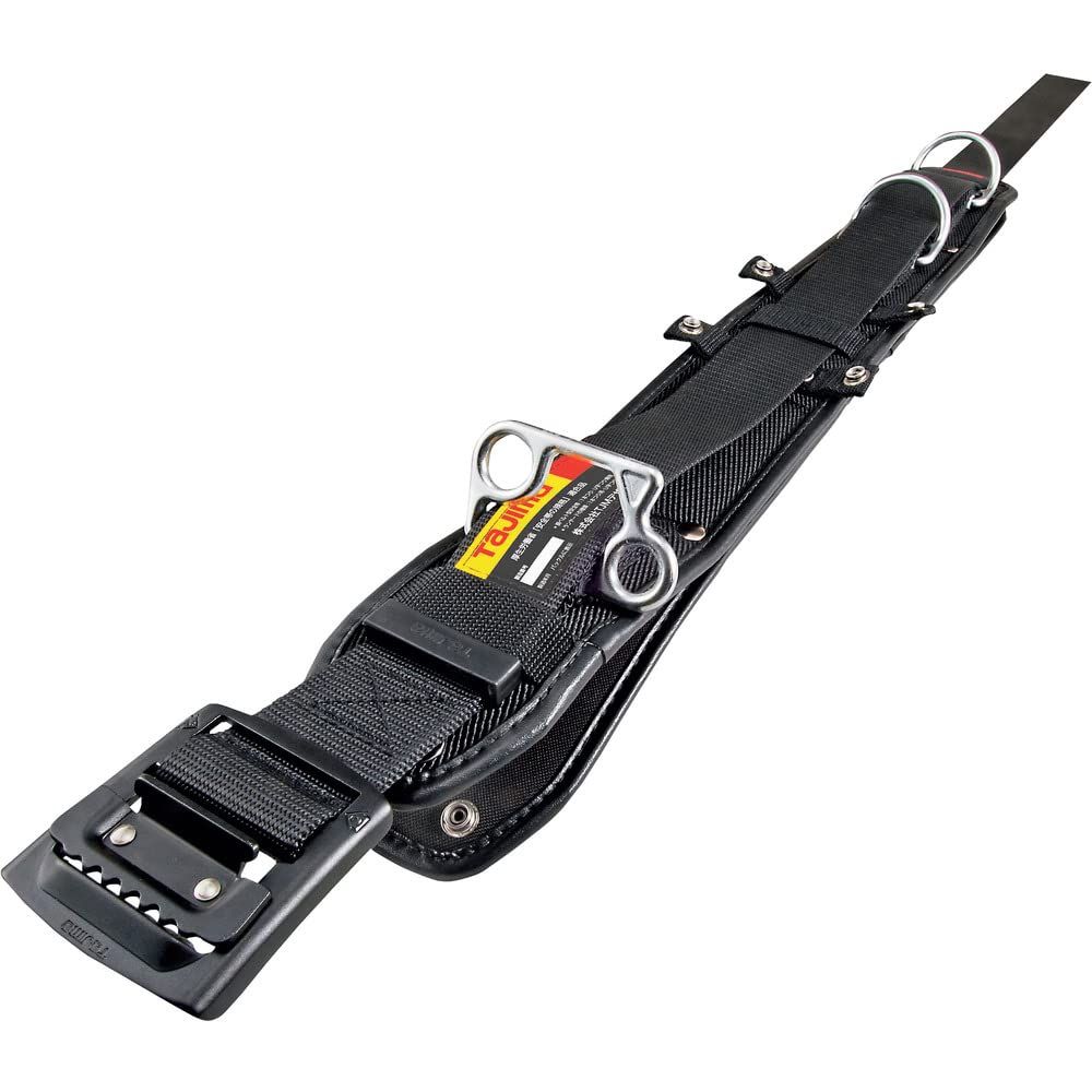 ソフトクッション コシのある芯材の2重構造で腰周りにフィット 伸縮調節器 ロープのフック 安全ブロック小フック掛けを省スペース化した3way環 動きやすいフラット形状 胴ベルトLサイズセット サスペンダー ハーネスに直接取付 ワークポジショニング用