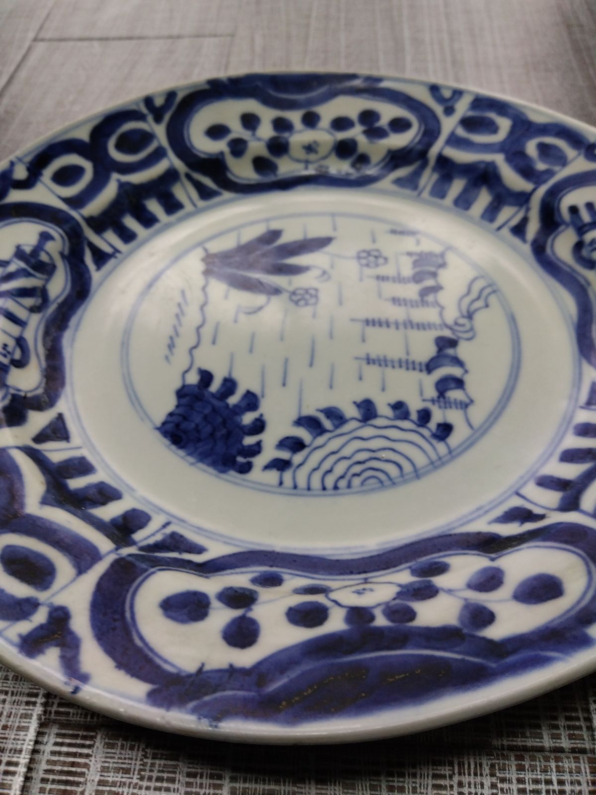 骨董品 古伊万里 富喜長春 藍絵柄 皿 - メルカリ