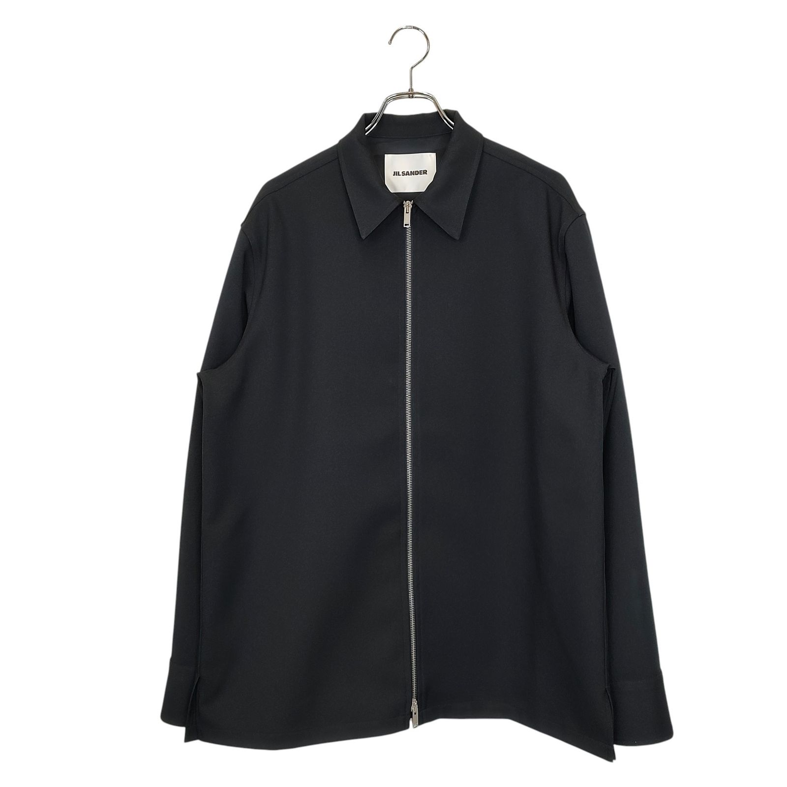 【JILSANDER】 24SS ジップアップシャツジャケット Jil Sander ジップアップ シャツ | ブラック | FARFETCH JP