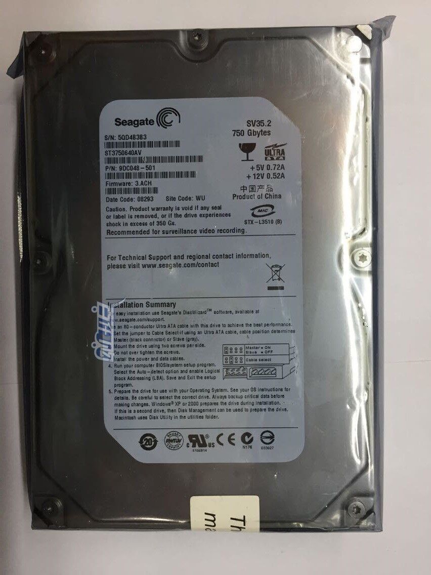 Seagate ST3750640AV SV35.2 750GB 7200 RPM 内蔵 IDE PATA 3.5 ハード ドライブ