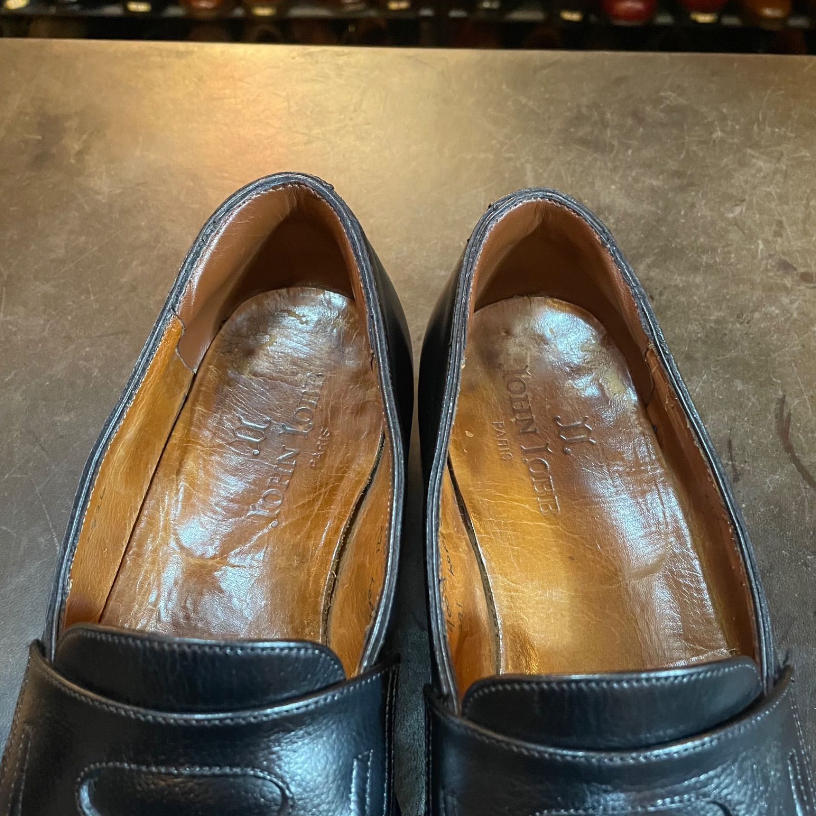 旧ロゴ JOHNLOBB ジョンロブ LOPEZ ロペス ローファー UK6.5E