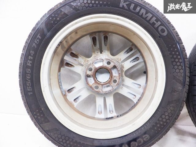 ①N-ONE２本セットパンクありホンダ 14インチ ホイール 155/65R14 ①N-ONE2本セットパンクありホンダ 14インチ ホイール 155