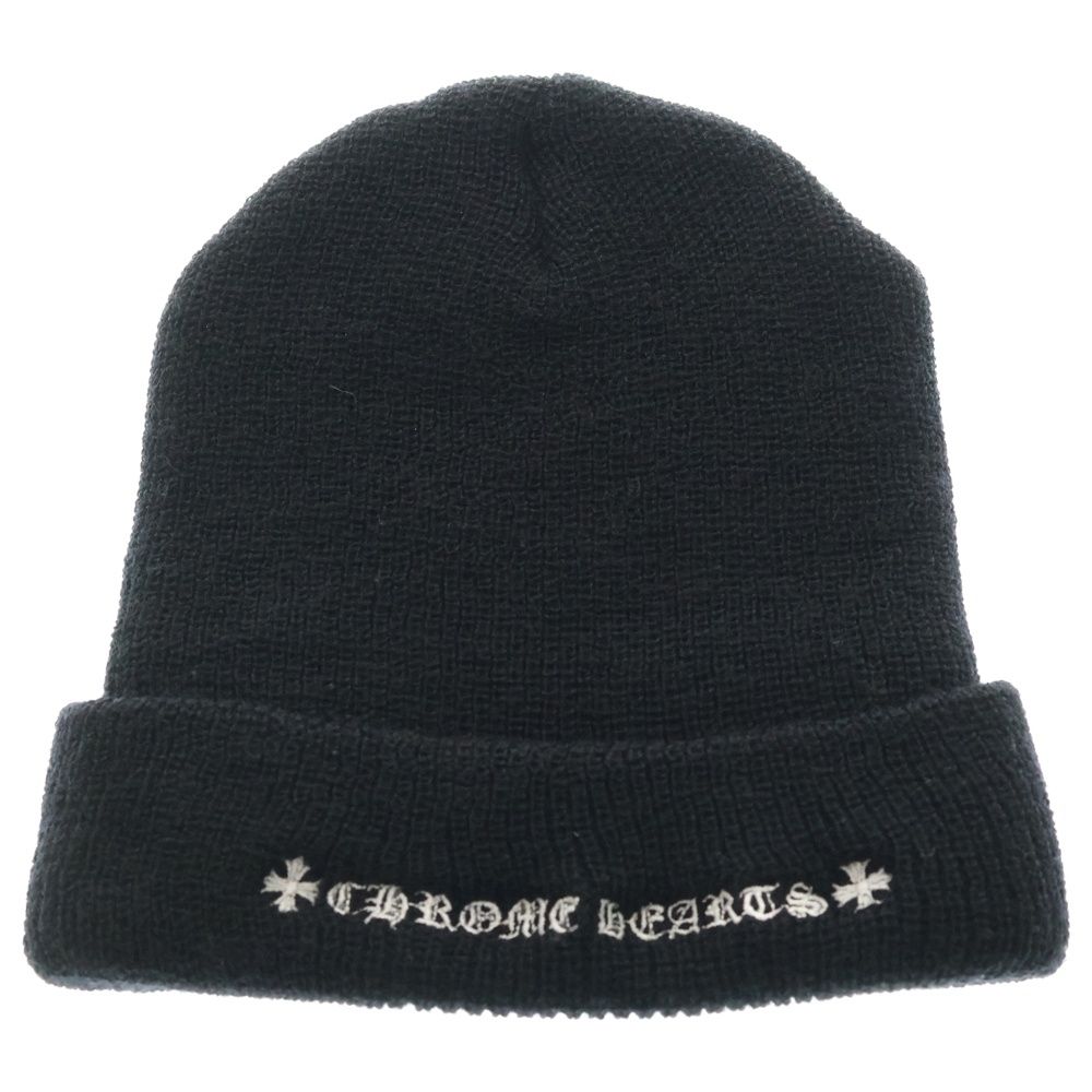 CHROME HEARTS クロムハーツ WOOL WATCH CAP CHプラス刺繍ウールビーニー ニットキャップ 帽子 ブラック