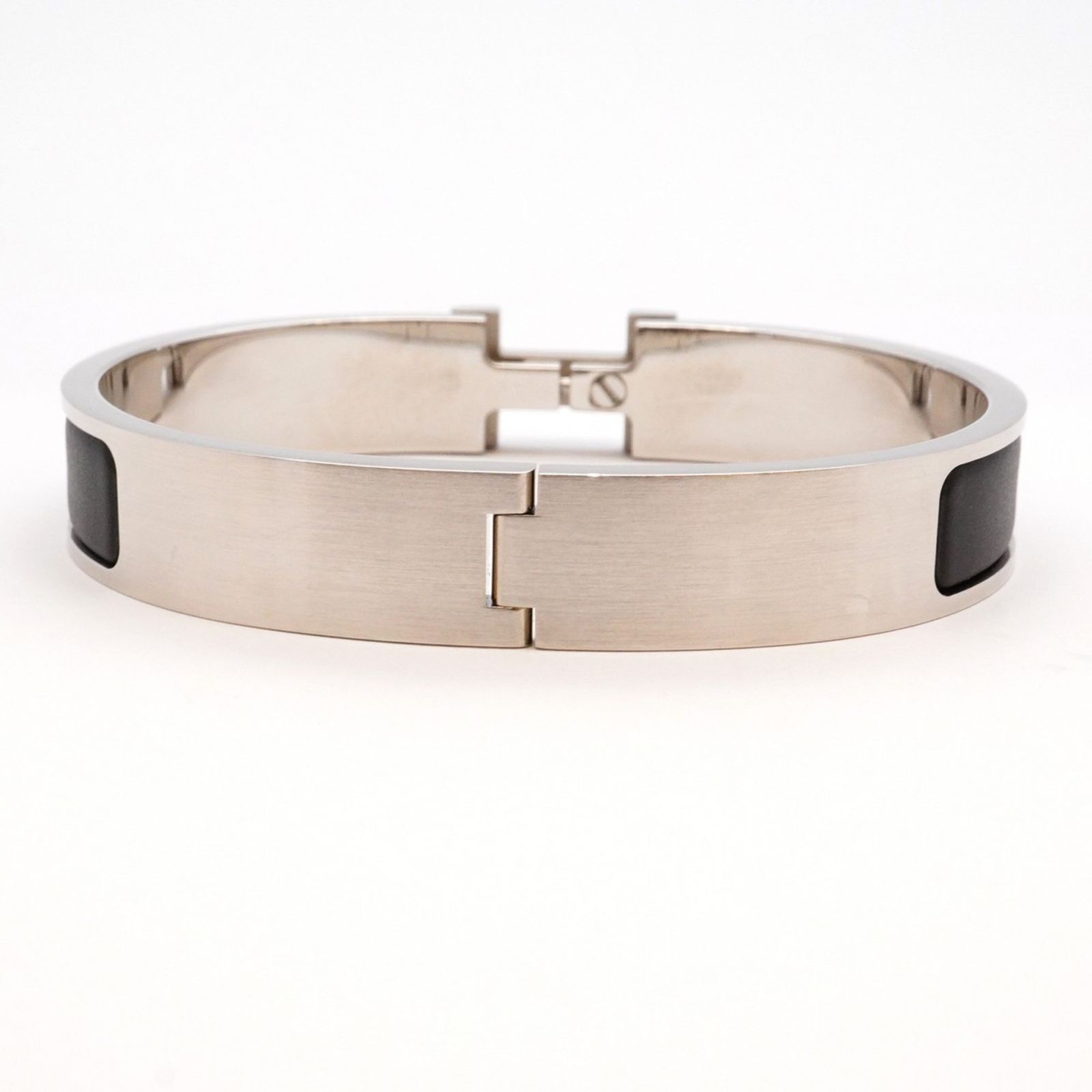 エルメス Hバングル クリッククラックPM バングル ブラック シルバー HERMES 【超美品】エルメス クリックH PM クリッククラック