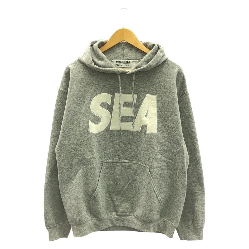 中古】WIND AND SEA×FLAGSTUFFコラボ ロゴフーディー パーカーL 21AW  