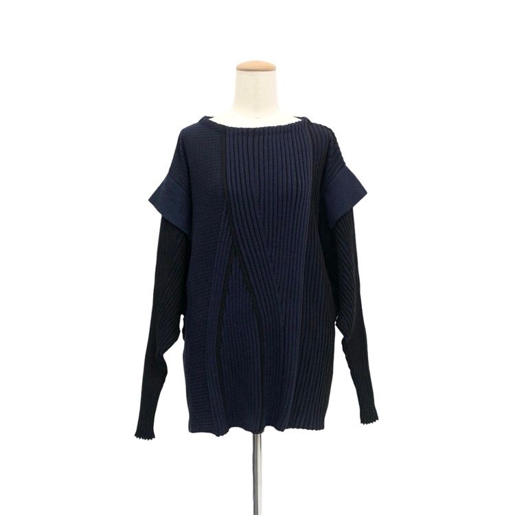 【美品】マメクロゴウチ Net Stripe tops ニット ラメ 人気 美品】マメクロゴウチ Net Stripe tops ニット ラメ 人気