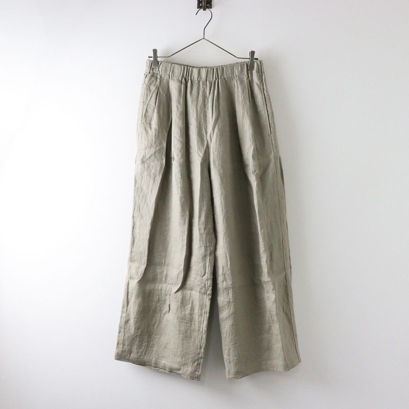 定価16500円 2025SS かぐれ kagure GAA5-24M020 リネンイージーパンツ ベージュ┃ゆったりボトムス 麻素材 2400014597646