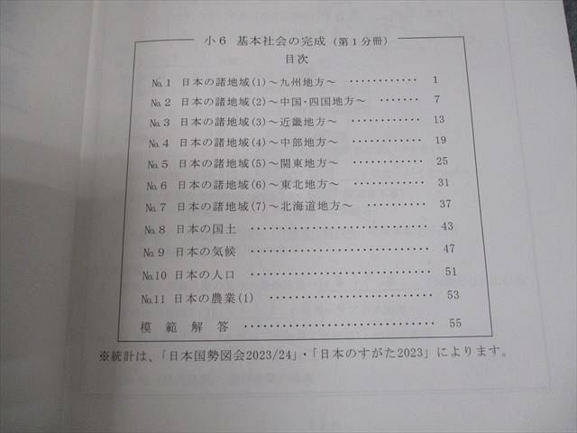 希学園 小6 社会 基本社会の完成 オリジナルテキスト 第1分冊