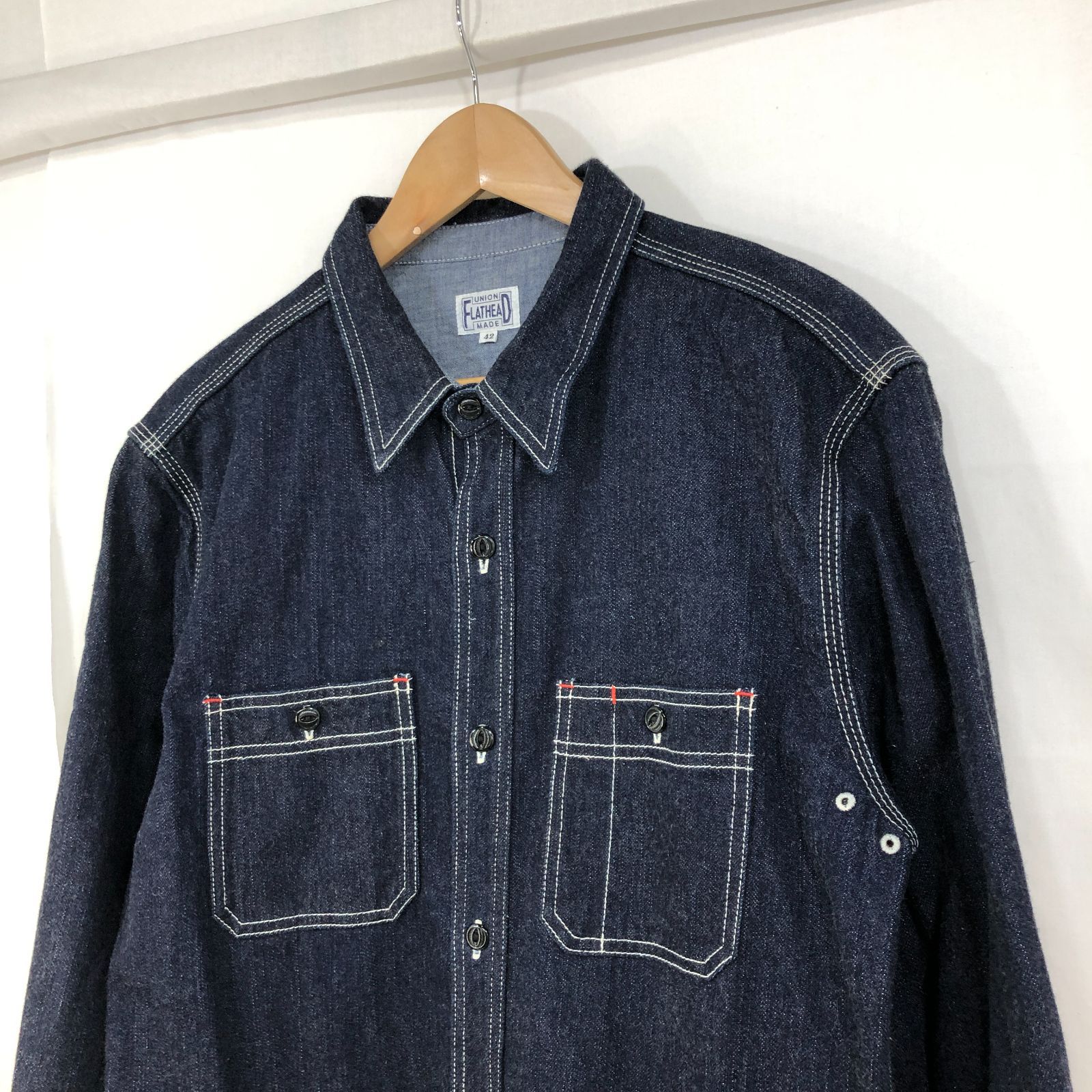 THE FLAT HEAD フラットヘッド デニムワークシャツ サイズ42 - メルカリ 