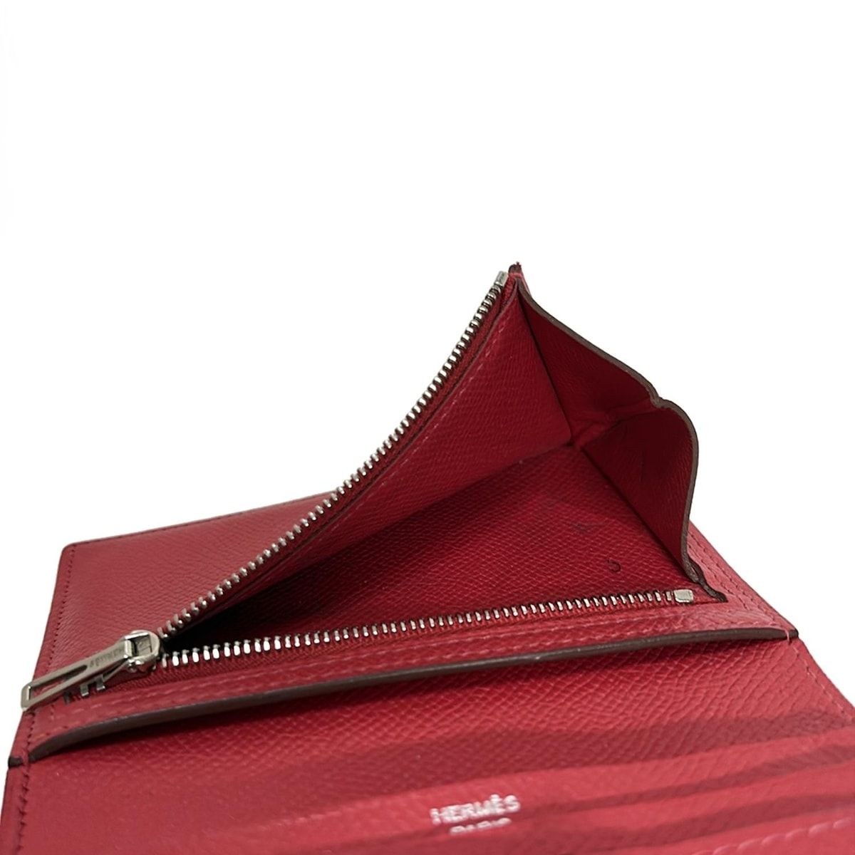 HERMES(エルメス) 2つ折り財布 ベアンコンパクト ルージュカザック  