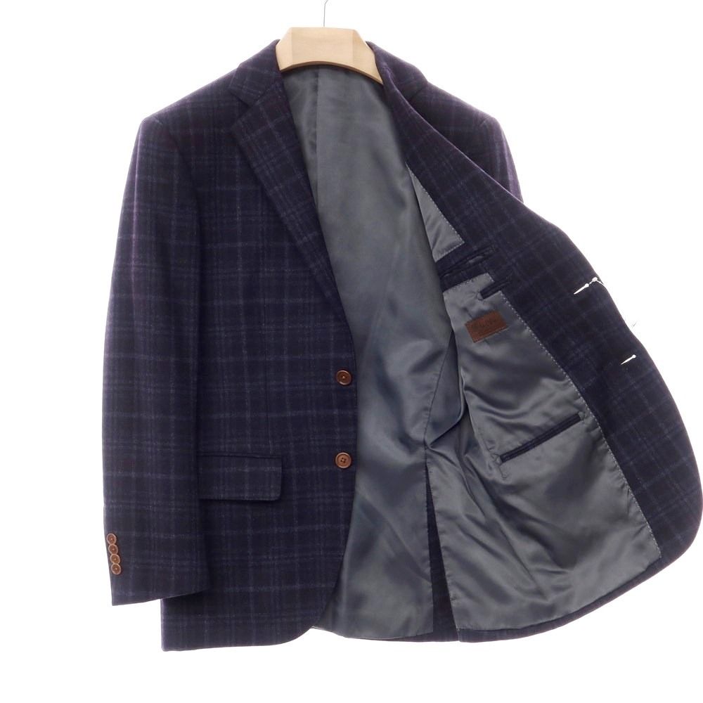 中古】ルシック Le Chic ウールカシミヤ チェック テーラード 