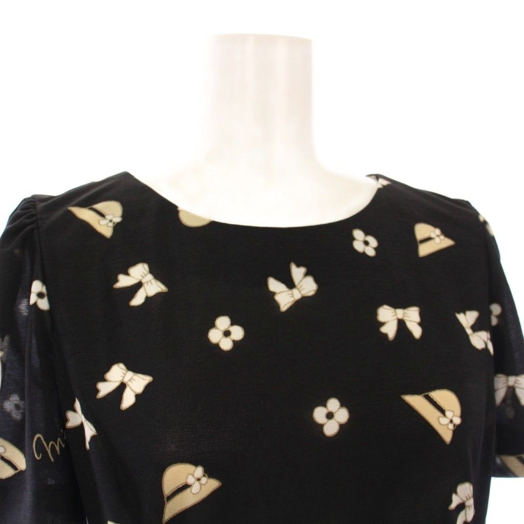 M`S GRACY　エムズグレイシー　パフスリーブ半袖ワンピース　サイズ３８ エムズグレイシー M'S GRACY ワンピース ロング 半袖 パフスリーブ