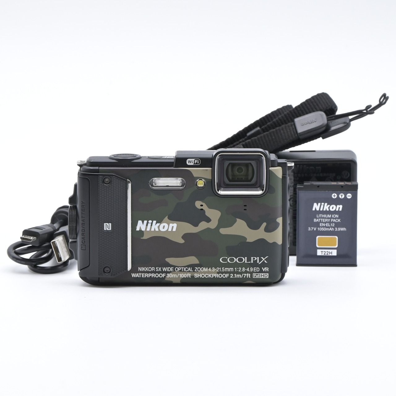 【美品】ニコン Nikon COOLPIX AW130 カムフラージュグリーン Amazon.com : Nikon COOLPIX AW130 Waterproof Digital Camera