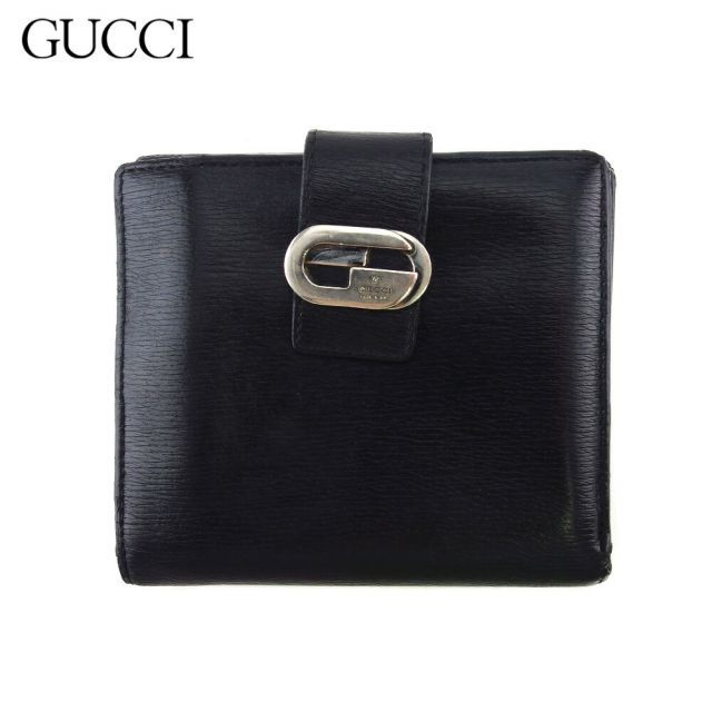 GUCCI ミニ財布 グッチ Wホック 財布 二つ折り ミニ財布 メンズ ダブルG