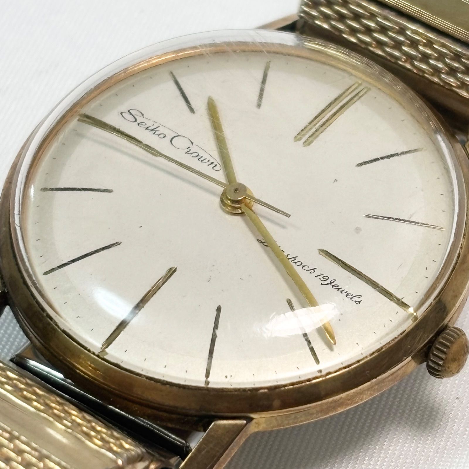 送料無料】SEIKO/セイコー/CROWN/クラウン/手巻き腕時計/4084CW/19石 