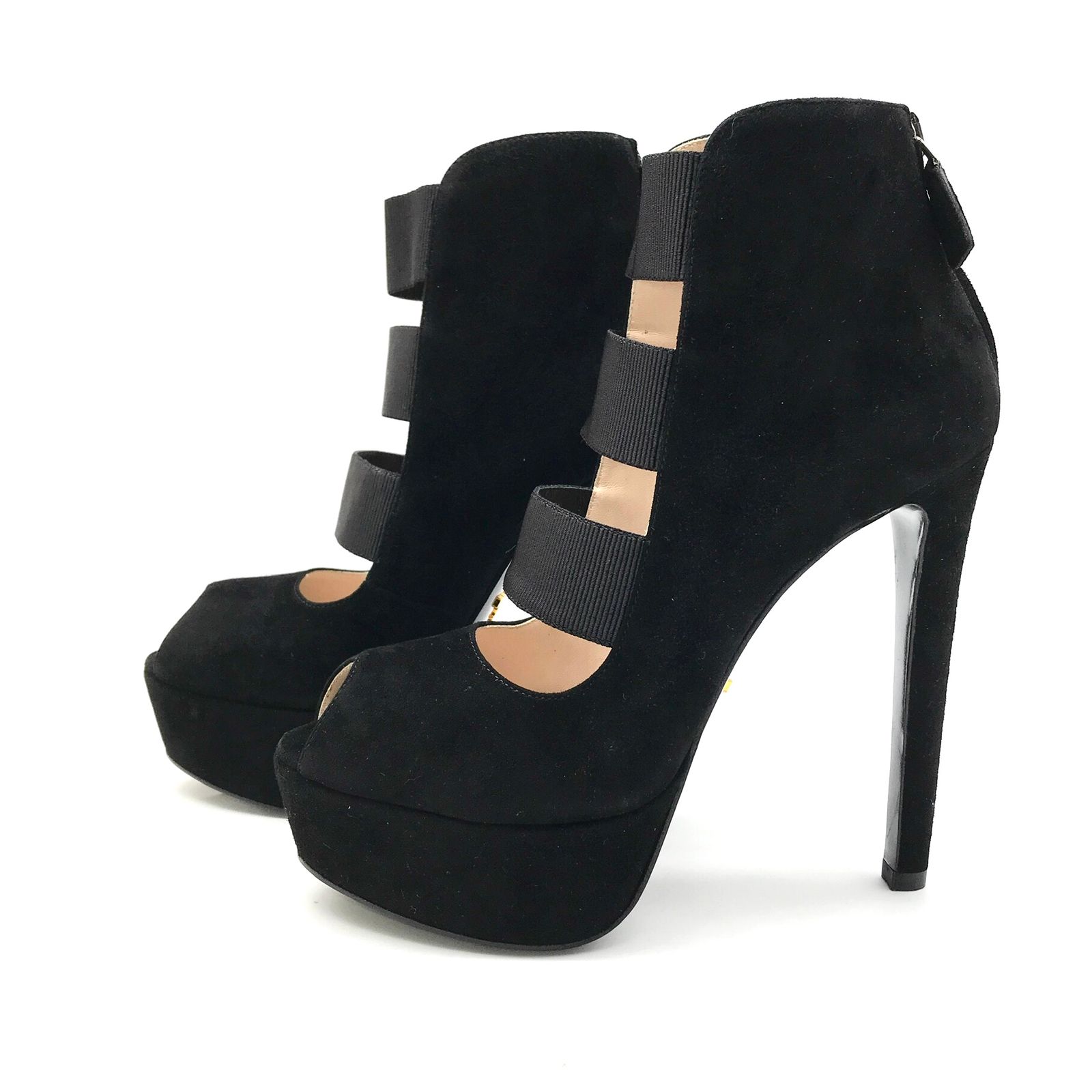 PRADA 黒 スエード ハイヒール 【公式通販】