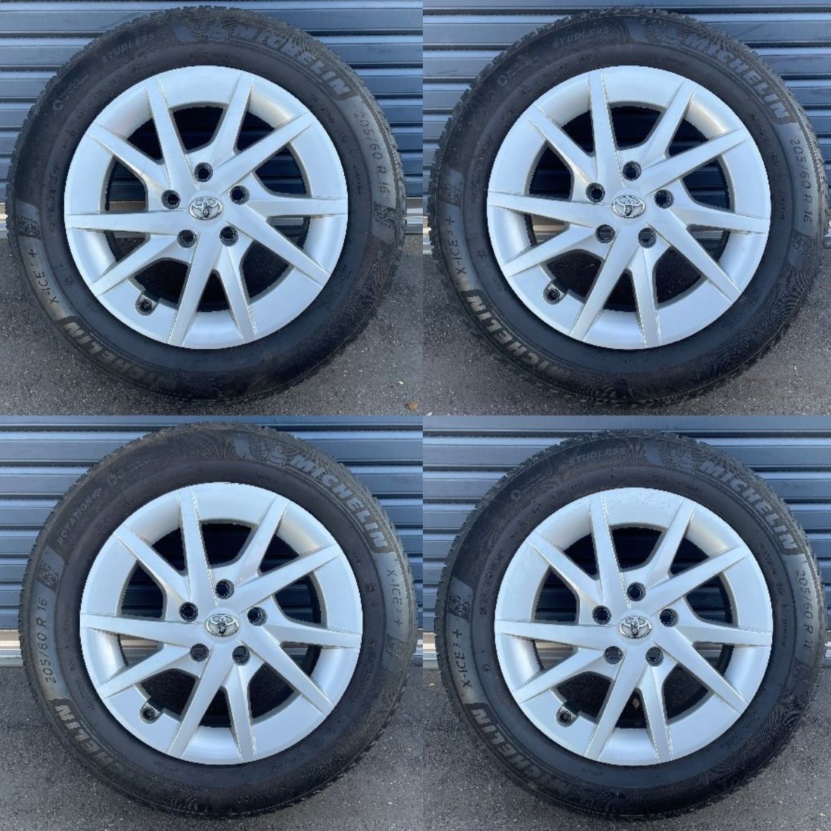 中古品】プリウス 205/60R16 ミシュラン X-ICE3+ スタッドレスタイヤ 2018年製 6.5J プリウスα【タイヤ＆ホイール4本セット】  - メルカリ