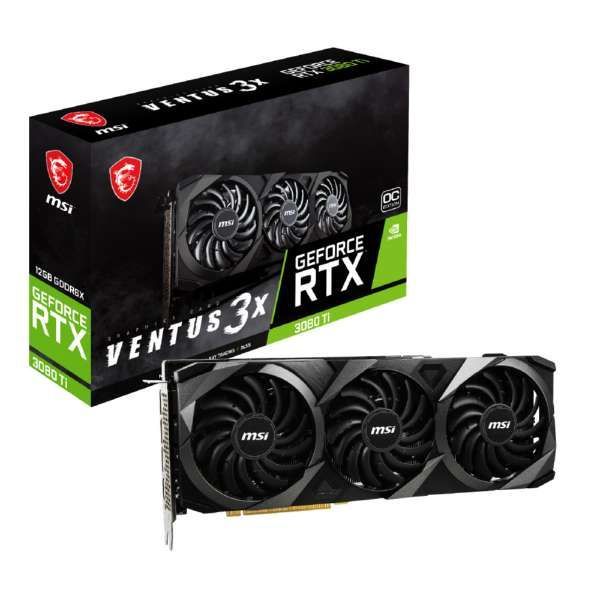 MSI グラフィックボード GeForce RTX 3080 Ti VENTUS 3X 12G GeForce RTXシリーズ |12GB 外装パッケージ日焼けあり |メーカー保証適用 1年保証付き
