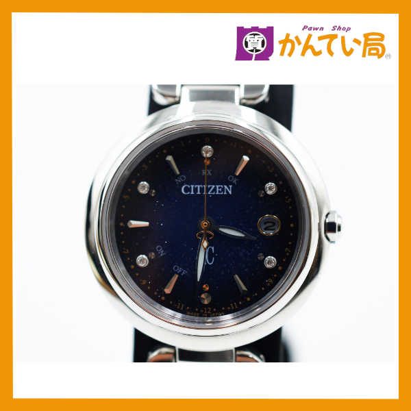 CITIZEN シチズン xC クロスシー ディアコレクション ハッピーフライト H060-T026583 腕時計 ネイビー 6P ダイヤ ソーラー