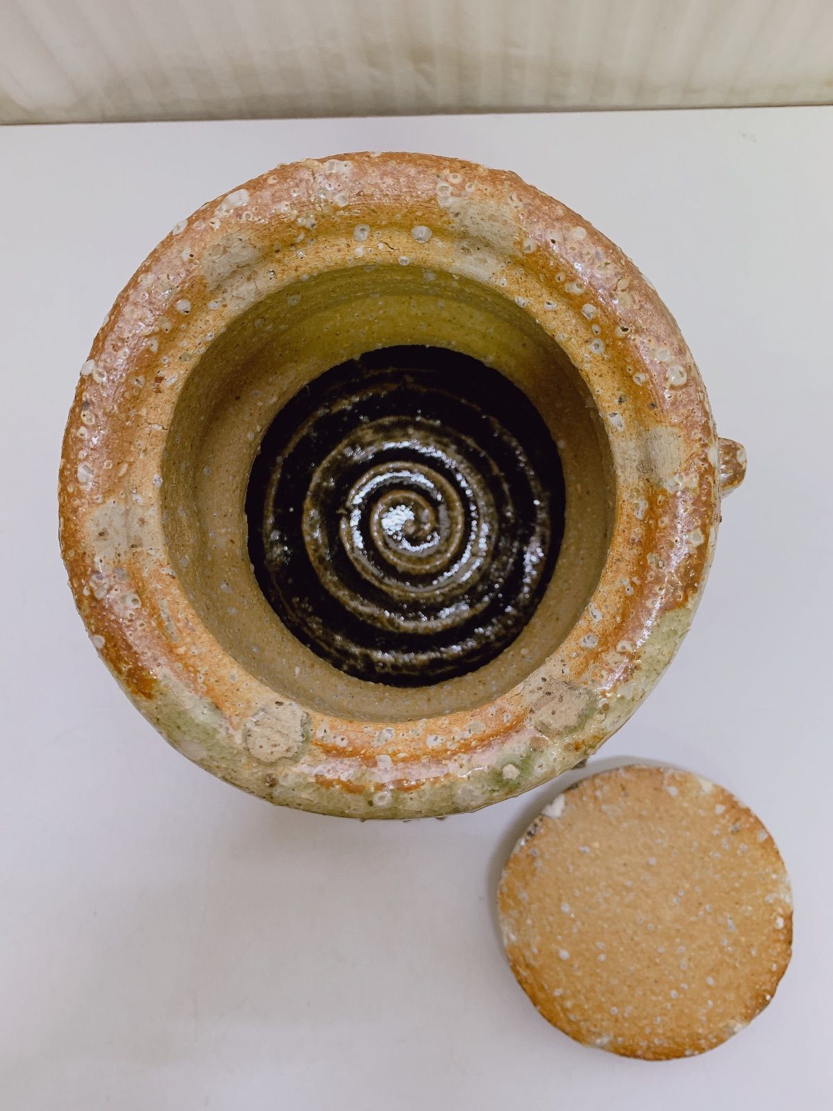 茶道具 伊賀水指 水差し 信楽焼 信楽焼き 破袋 破れ袋 4代 高橋楽斎作