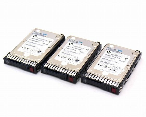 【3台セット】hp 2.5インチSAS 6Gbps 10K 600GB マウンタ付属 動作確認済 ProLiant Gen8/Gen9サーバー用 中古