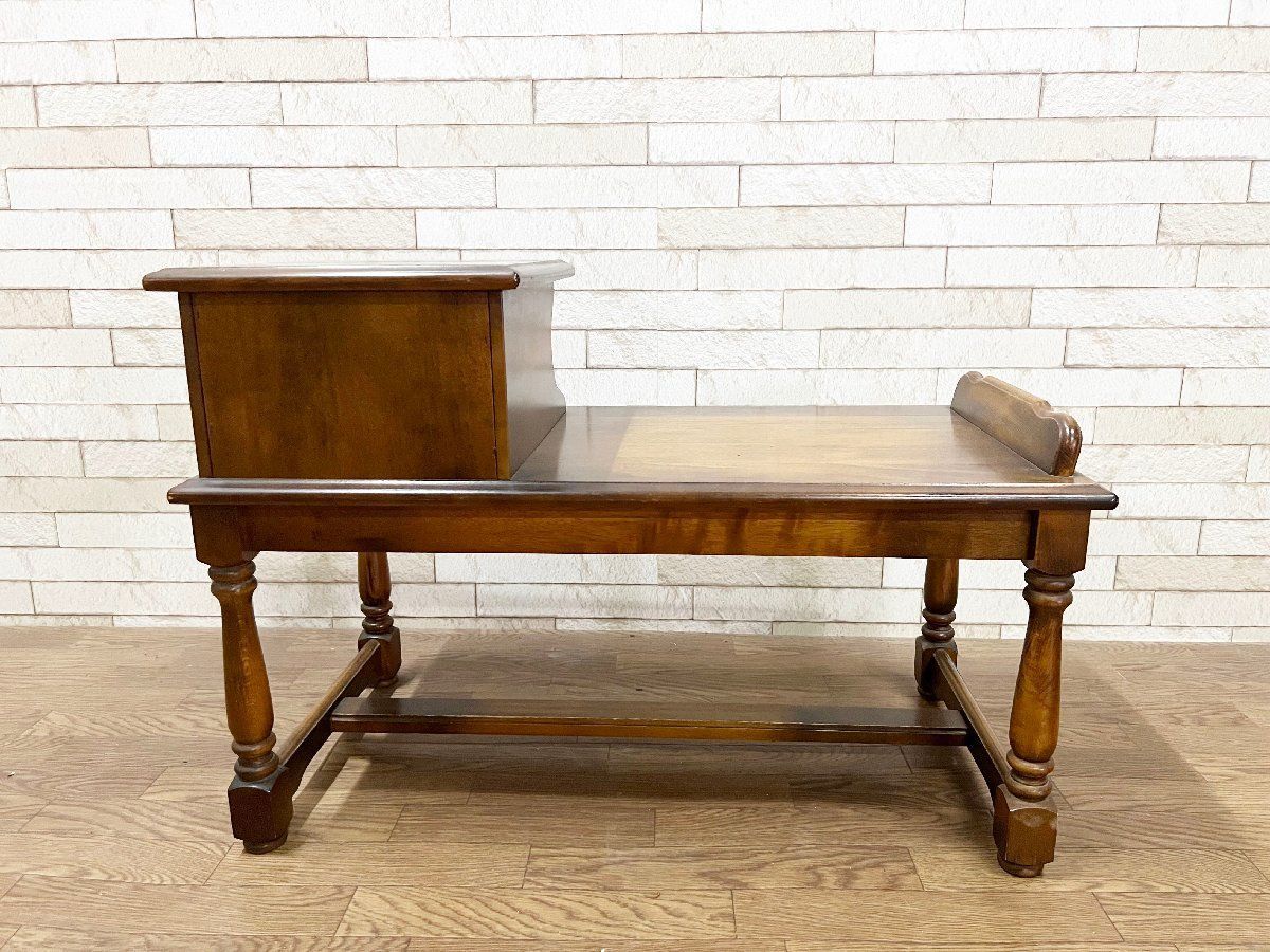 カリモク テレフォンベンチ カリモク】テレフォンベンチ電話台ロー