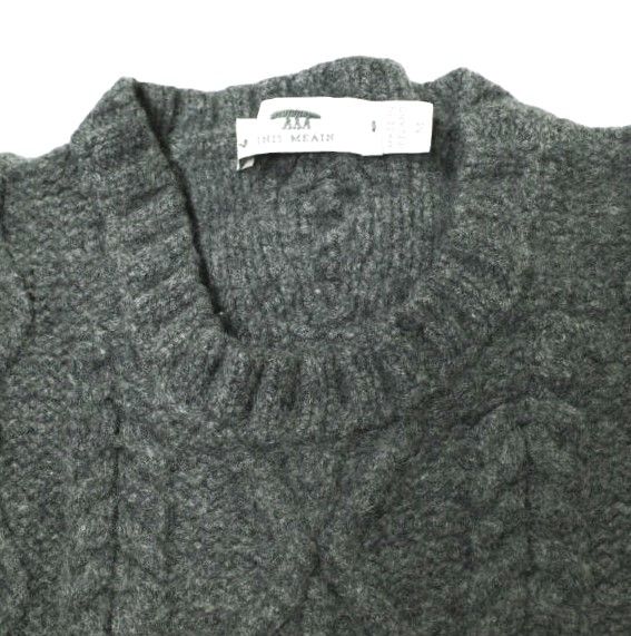 INIS MEAIN イニシュマン ウールカシミヤ クルーネックニット ケーブル INIS MEAIN イニシュマン アイルランド製 Aran Crew Neck KNIT