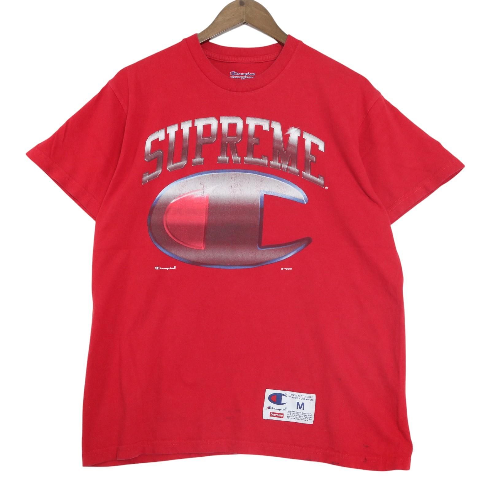 Champion チャンピオン × Supreme シュプリーム 半袖Tシャツ レッド 