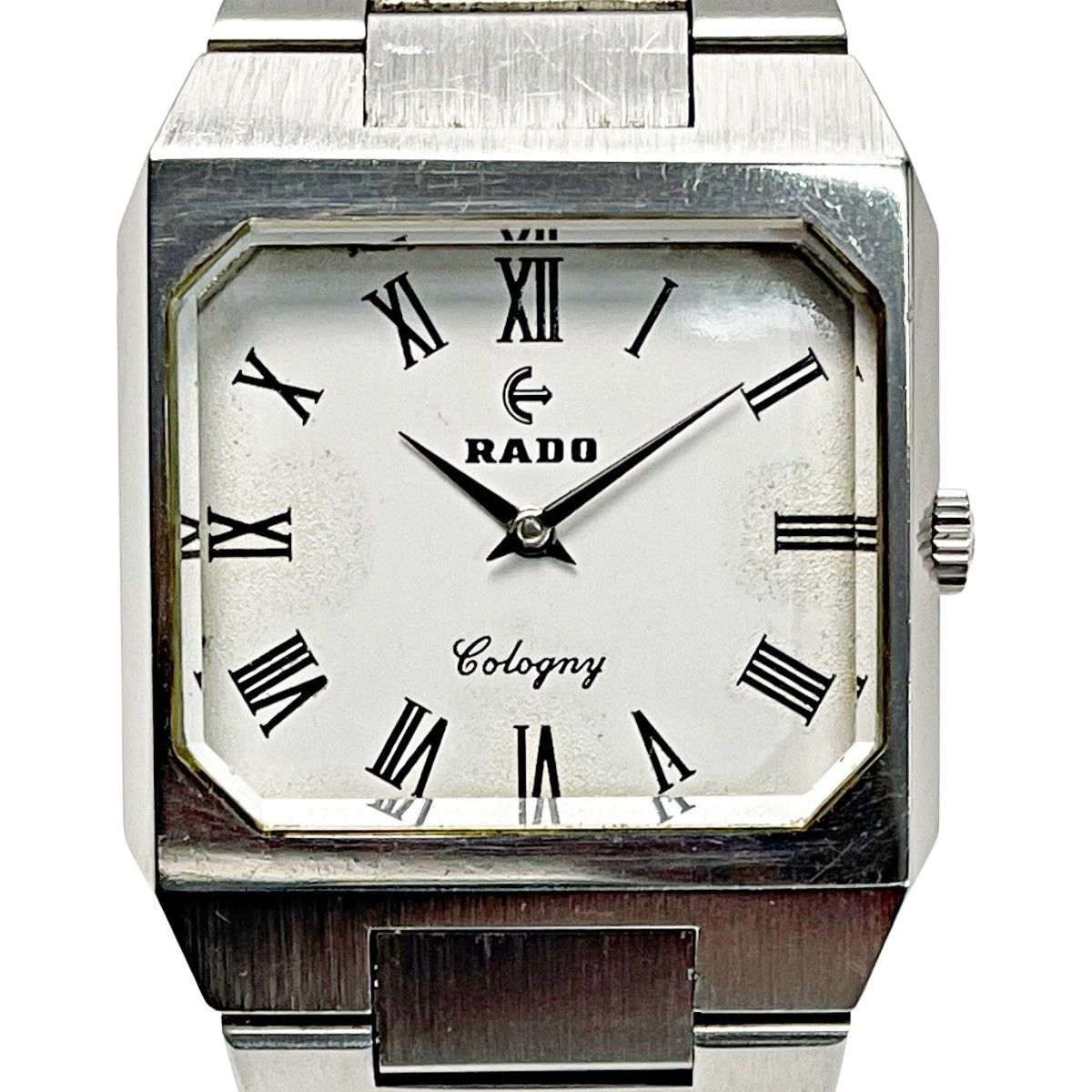 RADO Cologny ステンレススチール 腕時計 RADO ラドー Cologny コロニー シルバー×ホワイト 手巻き スクエア