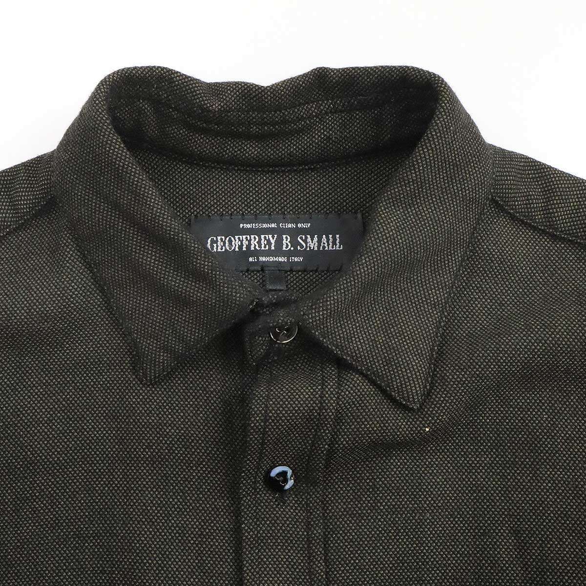 GEOFFREY B.SMALL ジェフリービースモール スタンドカラープルオーバーシャツ ホワイト ITYSE1599PPI Geoffrey B Small ジェフリービースモール カシミア カバーオール