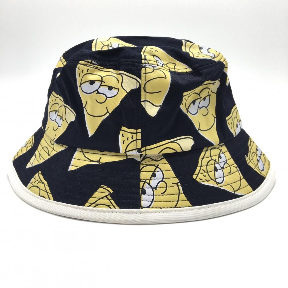 美品】パーリーゲイツ×スポンジボブ バケットハット 黒×イエロー