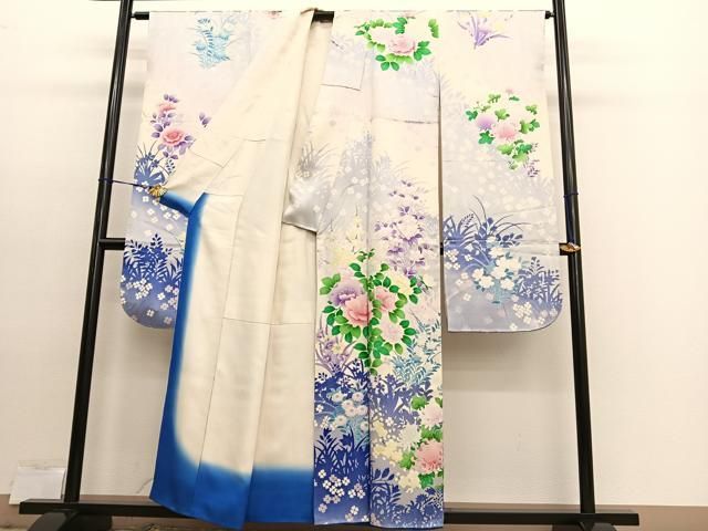 お値下げセール■美品■作家落款・秋山庄太郎・正絹友禅振袖■正絹振袖5点セット 新春感謝セール延長，美品□作家落款・秋山庄太郎・正絹友禅振袖