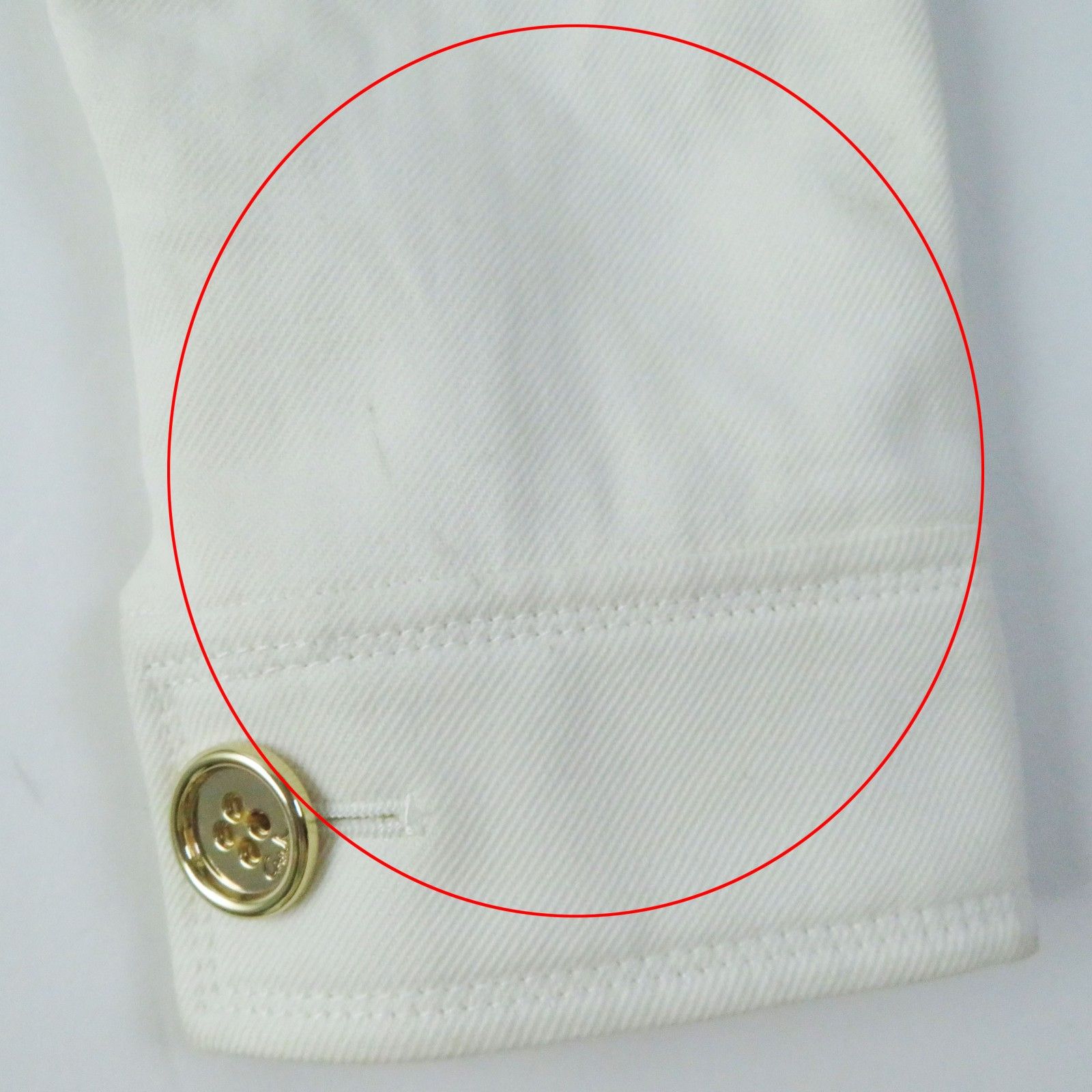 極美品◎COACH コーチ 81531 コットン リネン ロゴ金ボタン付き デニム