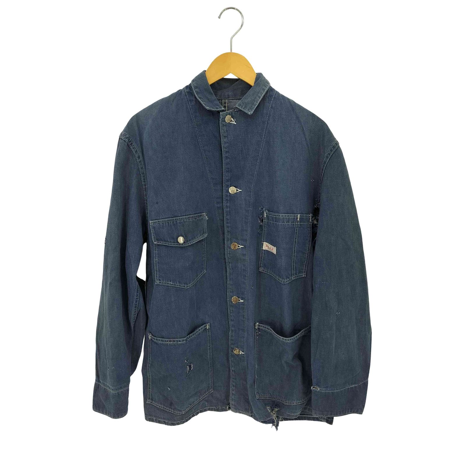 ユーズドフルギ 古着 it s JP 40-50s デニム カバーオール ジャケット 襤褸 メンズ 表記無