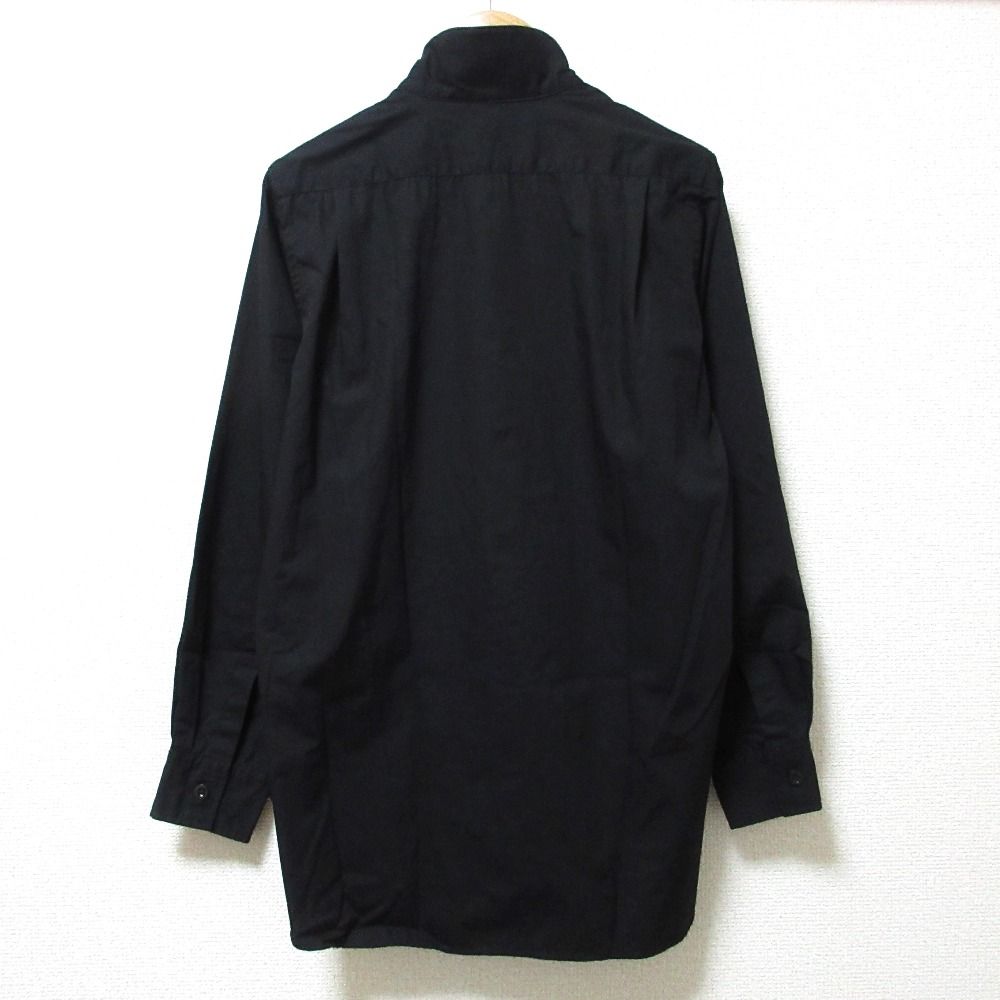 美品 Ground Y Yohji Yamamoto グラウンドワイ ヨウジヤマモト フロントフリル ラウンドヘム ロングスリーブ シャツ ブラウス 1 ブラック レディース 古着 中古 USED 美品 Ground Y Yohji Yamamoto グラウンドワイ ヨウジヤマモト