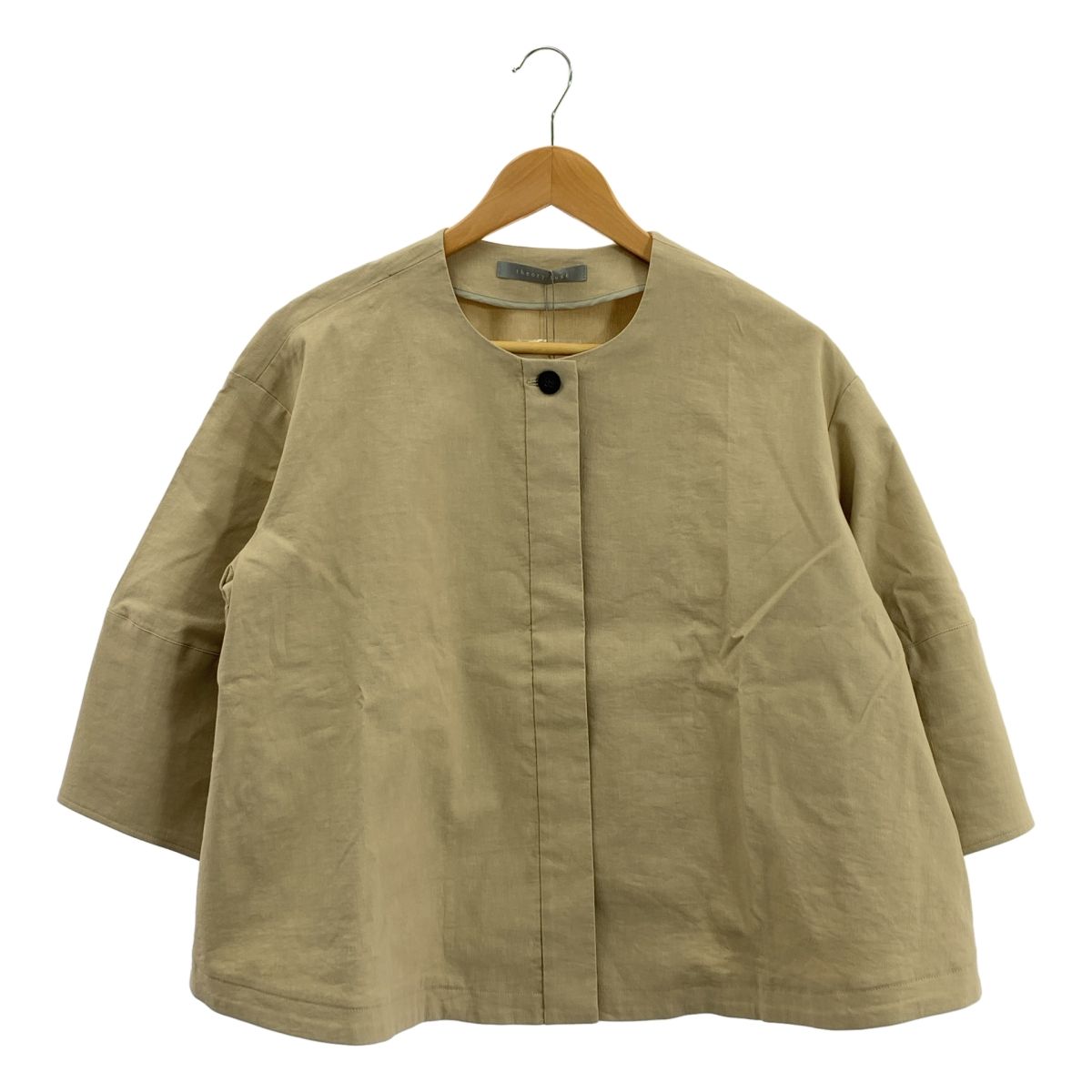 theory luxe | セオリーリュクス | 2025SS | Lush Linen Khloe Jacket | ノーカラー ジャケット | 38 | ベージュ | レディース