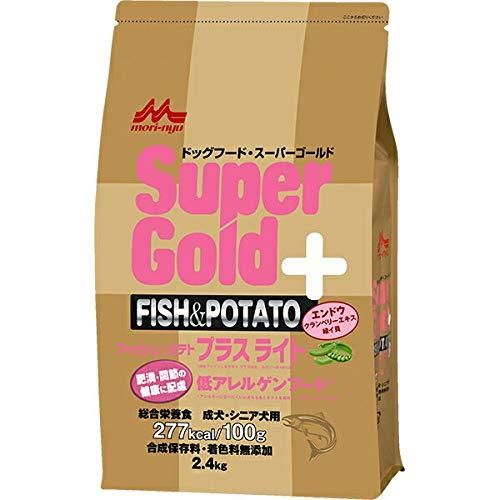 【セット販売】スーパーゴールド フィッシュu0026amp-ポテト プラス ライト 肥満・関節の健康に配慮 低アレルゲンフード 2.4kg×2コ